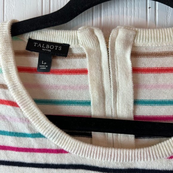 Talbots Petites Stripe Long sleeve sweater size Large‎ Petite - Picture 4 of 5